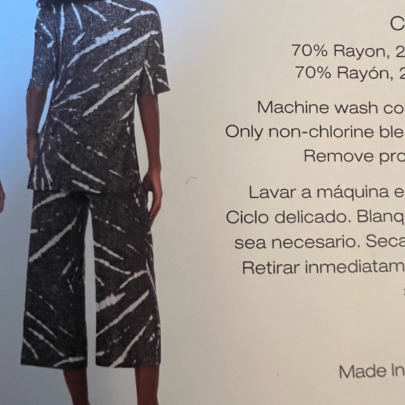 DKNY CAPRI PJ SET XXL lounging set of colors, black grayish cream - Picture 10 of 15